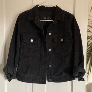 Gap Women's Black Button Up Corduroy Jacket Small